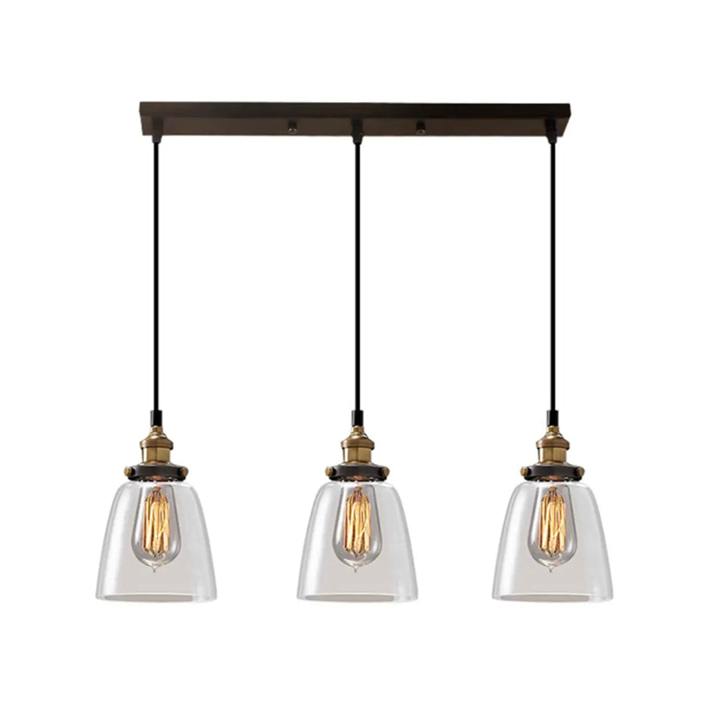Lampadario a sospensione moderno in vetro geometrico per zona cucina