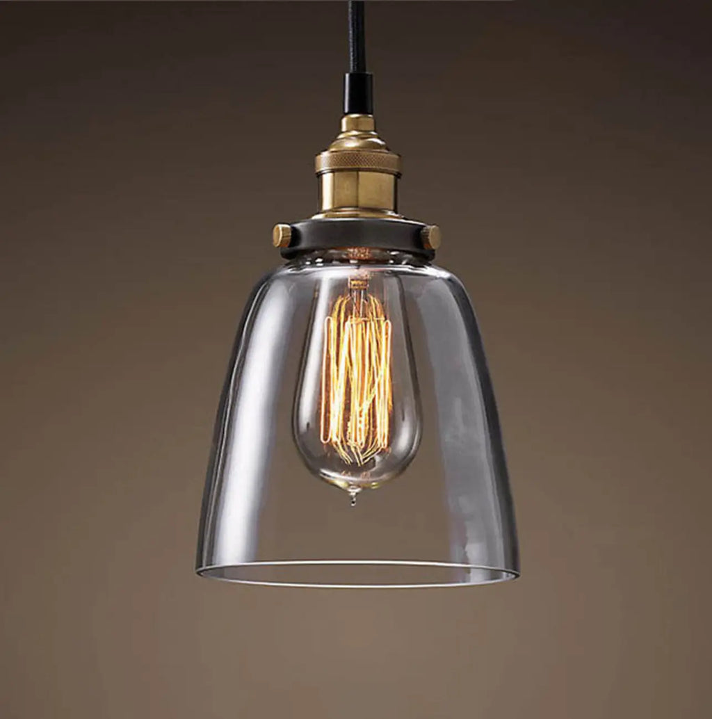 Lampadario a sospensione moderno in vetro geometrico per zona cucina