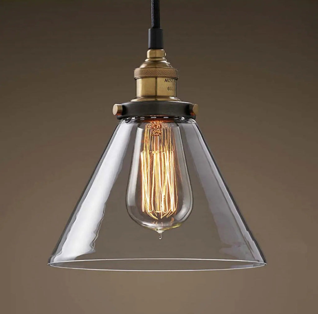 Lampadario a sospensione moderno in vetro geometrico per zona cucina