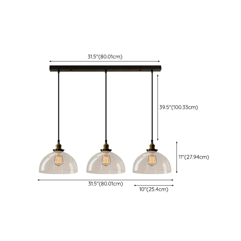 Lampadario a sospensione moderno in vetro geometrico per zona cucina