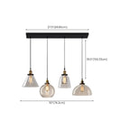 Lampadario a sospensione moderno in vetro geometrico per zona cucina
