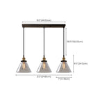 Lampadario a sospensione moderno in vetro geometrico per zona cucina