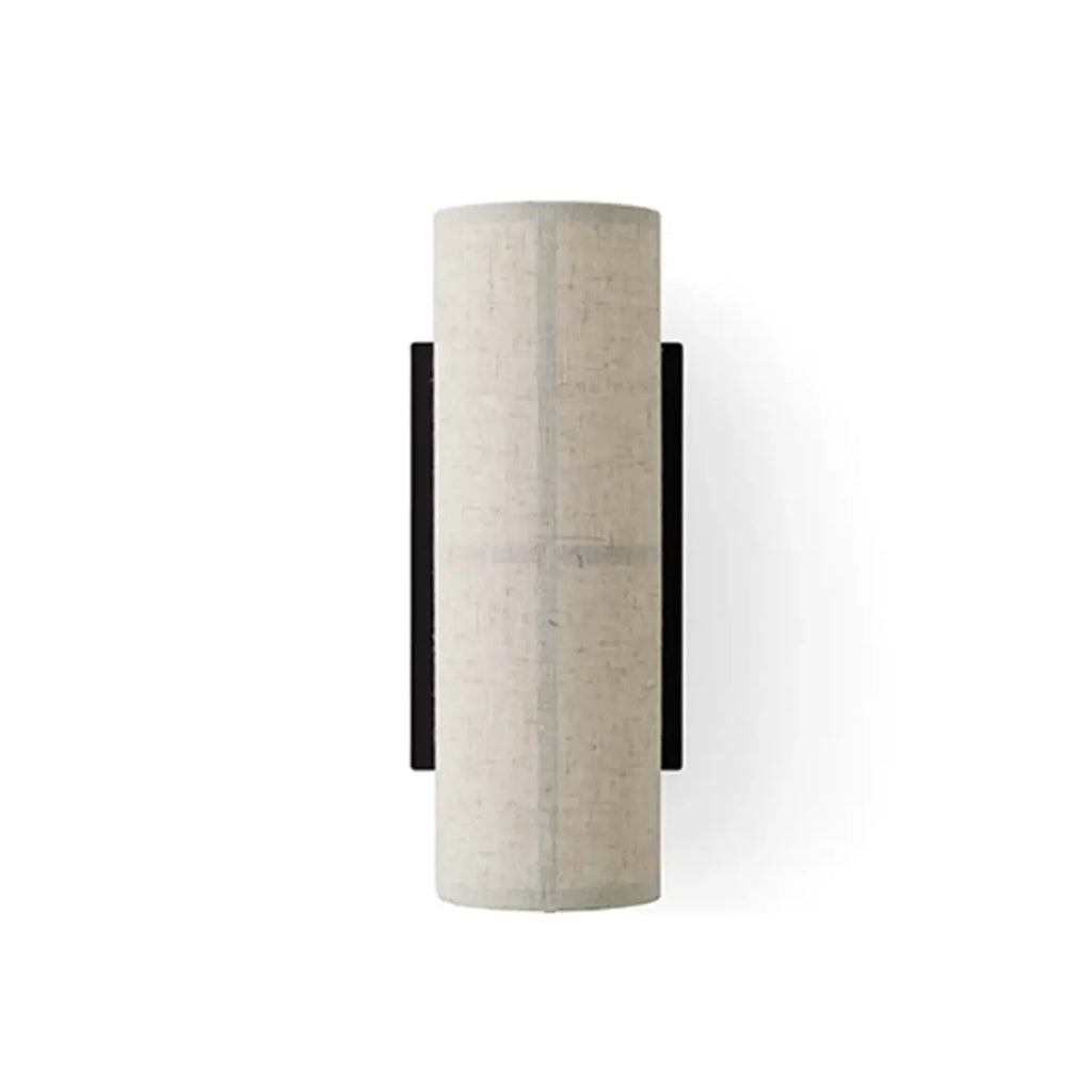 Applique murale cylindrique moderne beige lin avec interrupteur