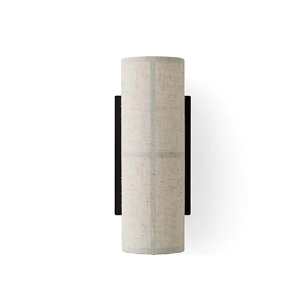 Applique murale cylindrique moderne beige lin avec interrupteur