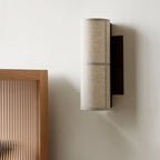 Applique murale cylindrique moderne beige lin avec interrupteur