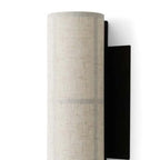 Applique murale cylindrique moderne beige lin avec interrupteur