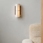 Applique murale cylindrique moderne beige lin avec interrupteur