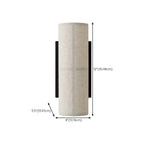 Applique murale cylindrique moderne beige lin avec interrupteur