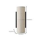 Applique murale cylindrique moderne beige lin avec interrupteur