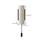 Applique murale cylindrique moderne beige lin avec interrupteur