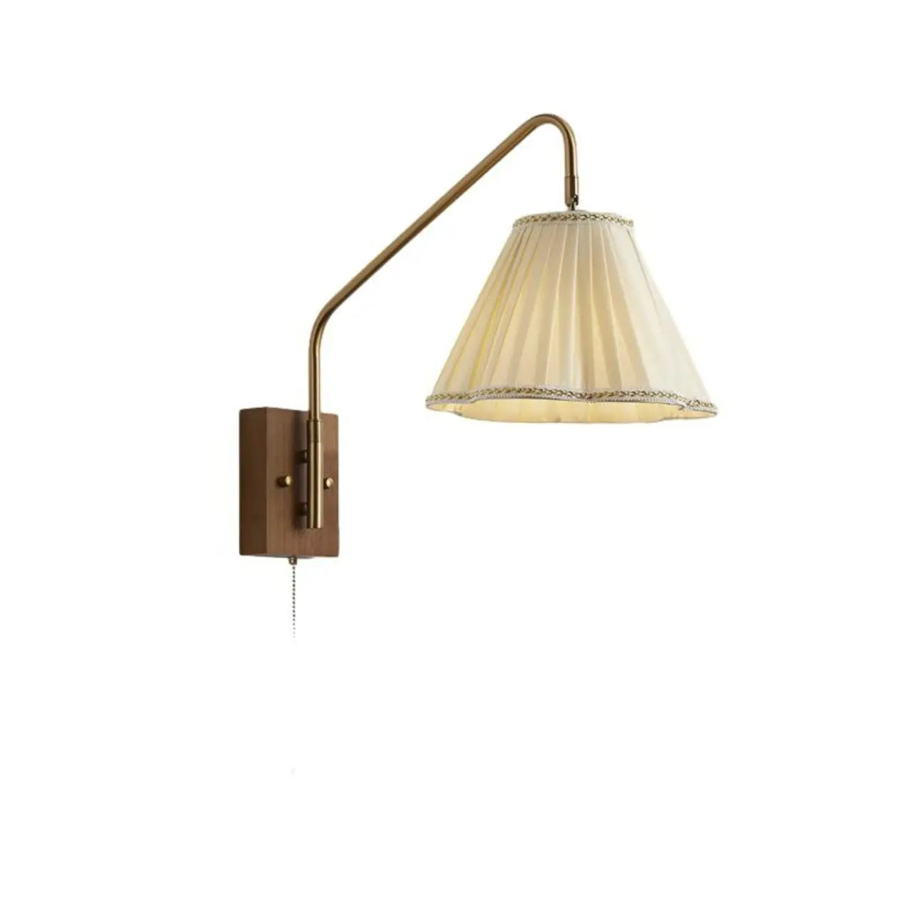 Lampada da Parete da Soggiorno Moderna con Paralume in Tessuto Plissettato