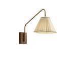 Lampada da Parete da Soggiorno Moderna con Paralume in Tessuto Plissettato
