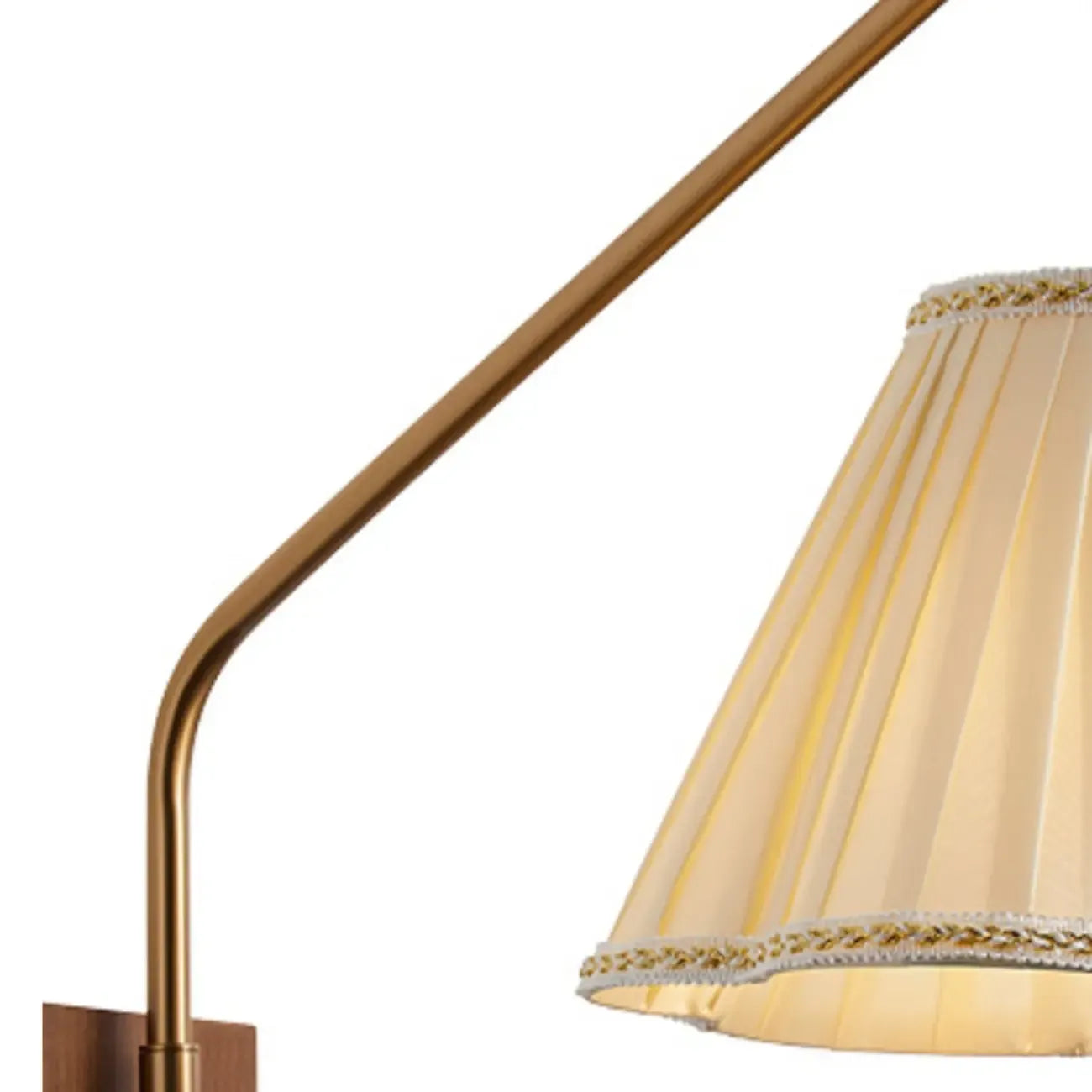 Lampada da Parete da Soggiorno Moderna con Paralume in Tessuto Plissettato