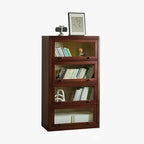Armoire de rangement classique en bois brun avec verre inversé