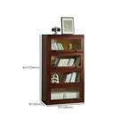 Armoire de rangement classique en bois brun avec verre inversé