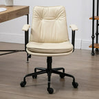 Fauteuil de bureau pivotant réglable en cuir vert armée moderne