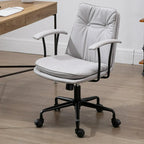 Fauteuil de bureau pivotant réglable en cuir vert armée moderne