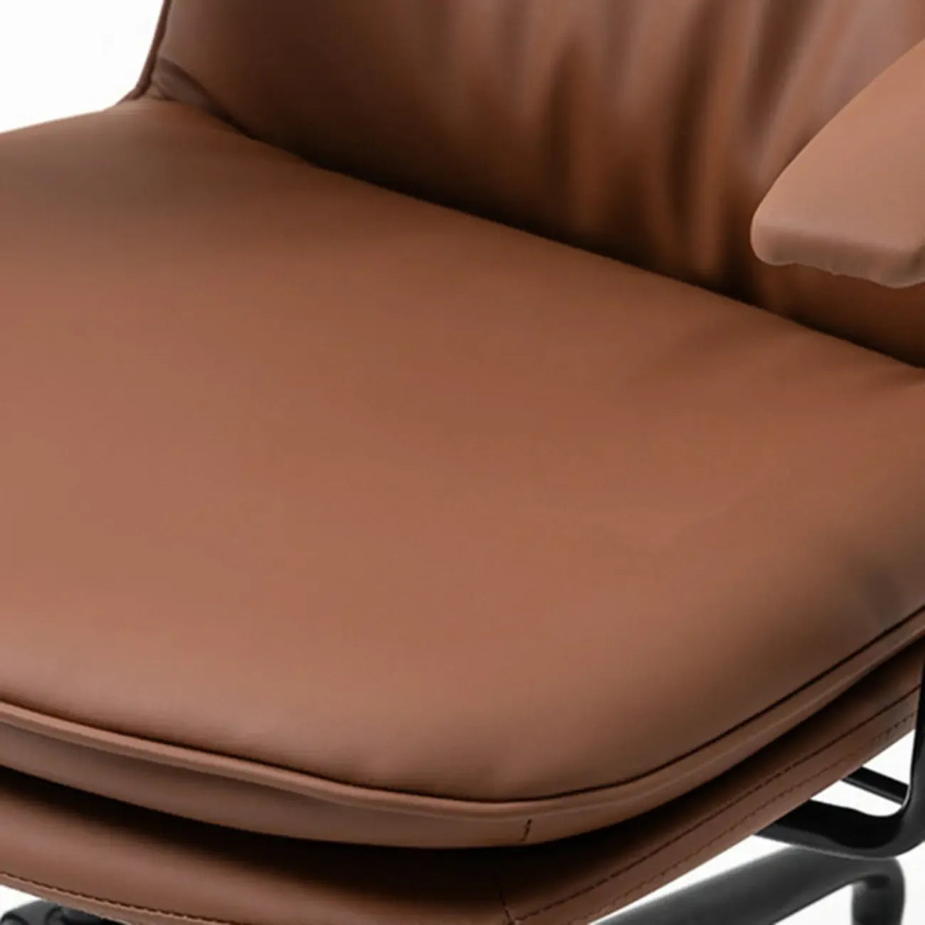 Fauteuil de bureau pivotant réglable en cuir vert armée moderne