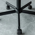 Fauteuil de bureau pivotant réglable en cuir vert armée moderne