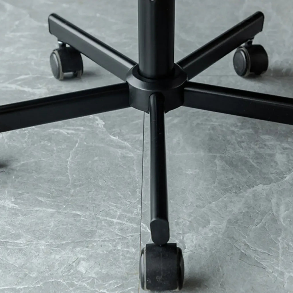 Fauteuil de bureau pivotant réglable en cuir vert armée moderne