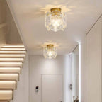 Plafonnier cylindrique semi-encastré moderne pour la décoration d'entrée