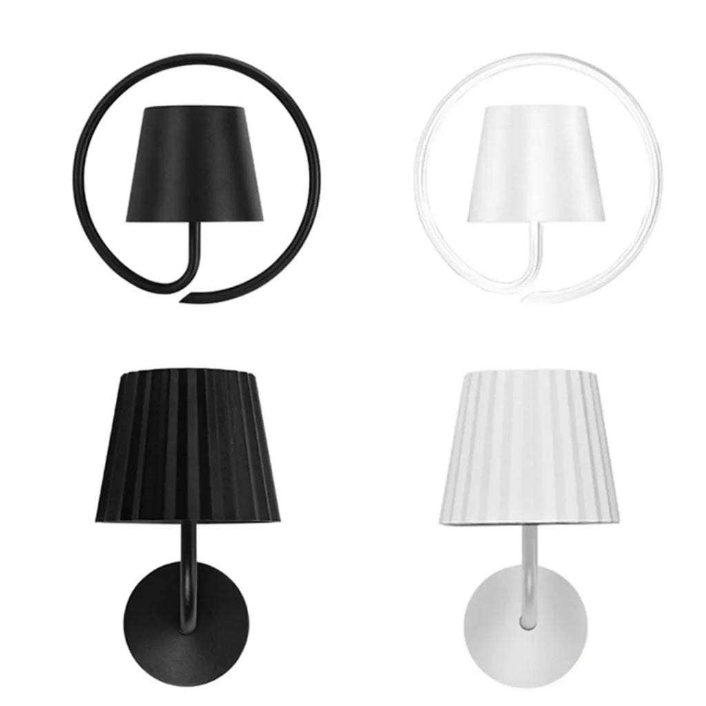 Applique murale minimaliste en métal noir et blanc