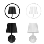 Applique murale minimaliste en métal noir et blanc