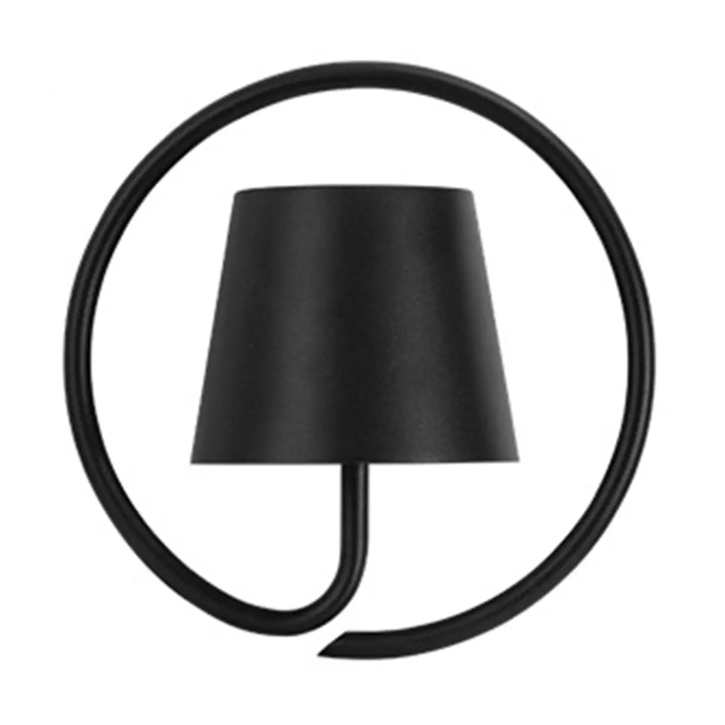 Applique murale minimaliste en métal noir et blanc