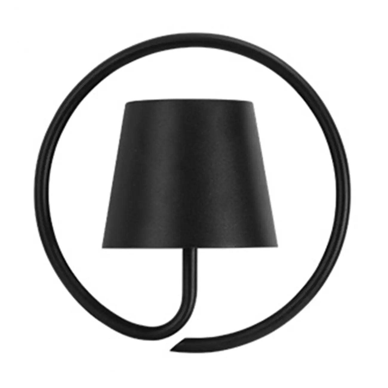 Applique murale minimaliste en métal noir et blanc