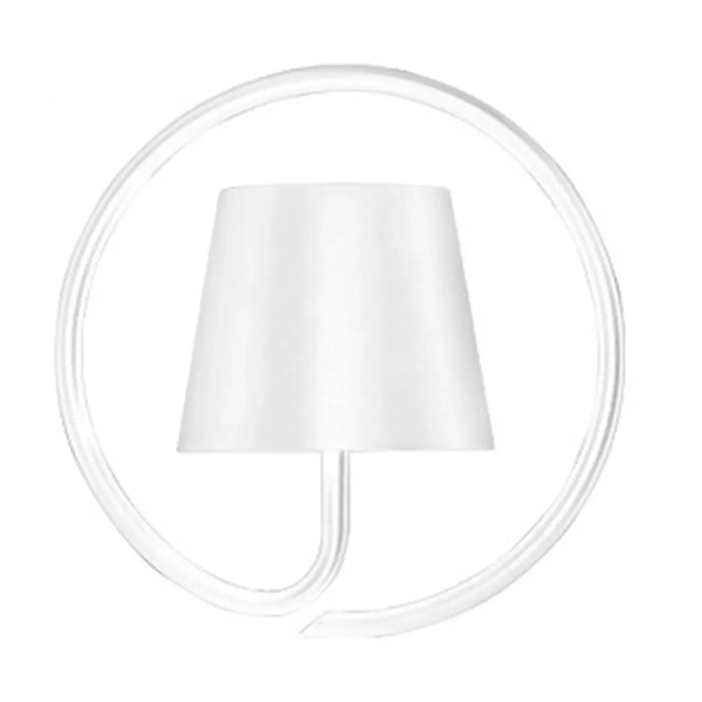 Applique murale minimaliste en métal noir et blanc