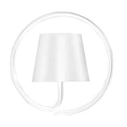 Applique murale minimaliste en métal noir et blanc