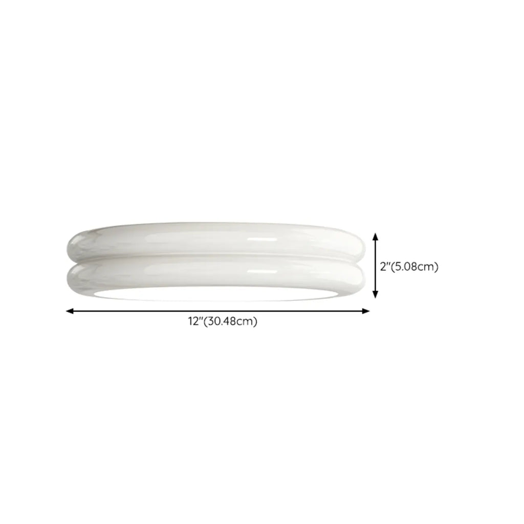 Plafonnier LED moderne à double cercle et à intensité variable
