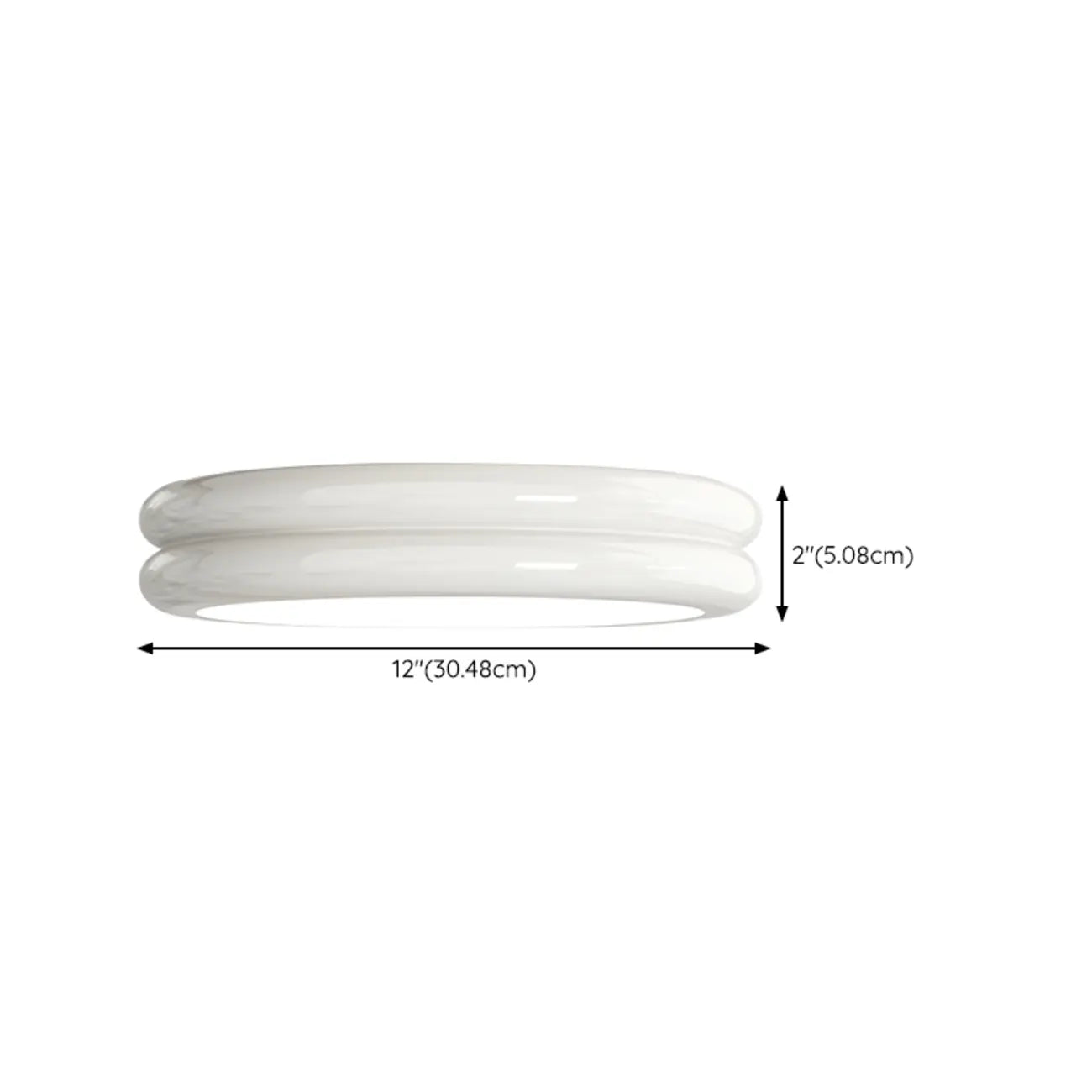 Plafonnier LED moderne à double cercle et à intensité variable