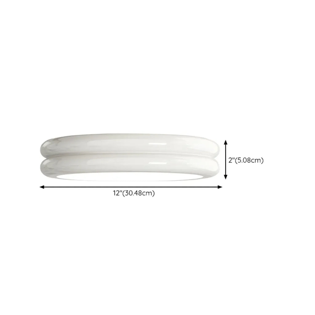 Plafonnier LED moderne à double cercle et à intensité variable
