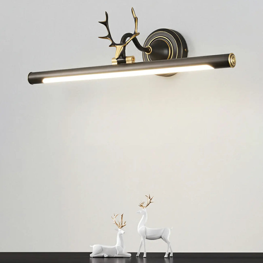 Applique murale LED tubulaire en forme de bois de cerf durable avec abat-jour en acrylique pour chambre