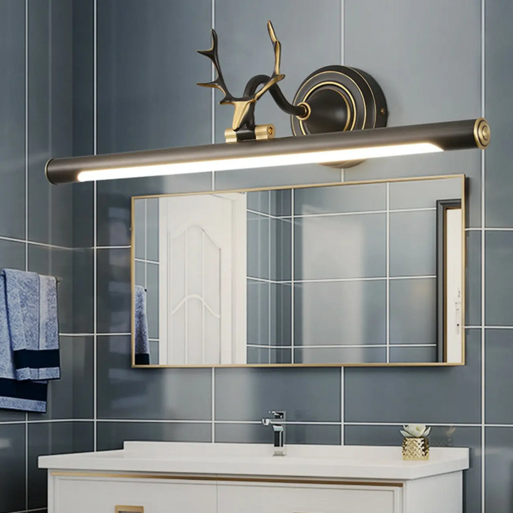 Applique murale LED tubulaire en forme de bois de cerf durable avec abat-jour en acrylique pour chambre
