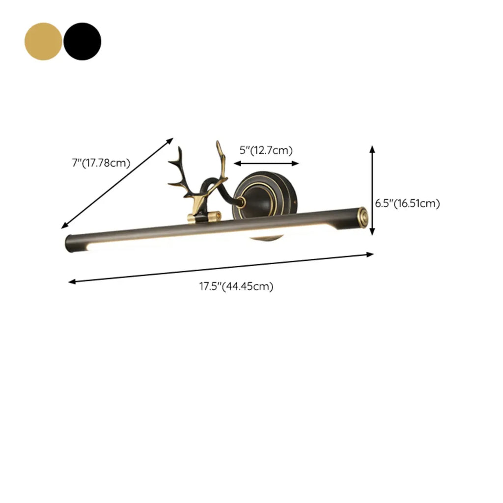 Applique murale LED tubulaire en forme de bois de cerf durable avec abat-jour en acrylique pour chambre