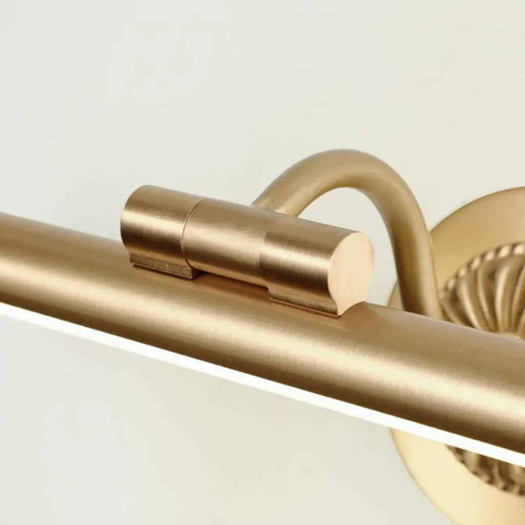 Applique murale élégante et luxueuse en laiton avec éclairage LED pour salle de bain