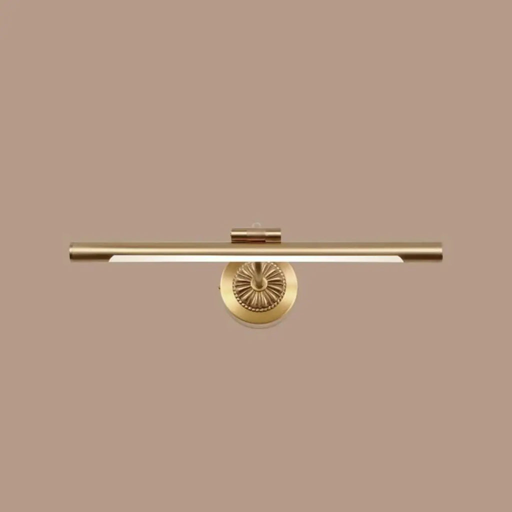 Applique murale élégante et luxueuse en laiton avec éclairage LED pour salle de bain