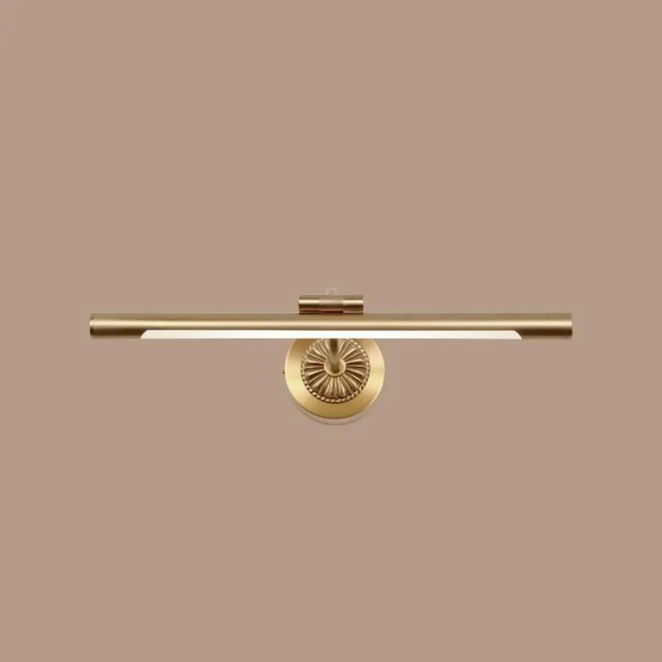 Applique murale élégante et luxueuse en laiton avec éclairage LED pour salle de bain