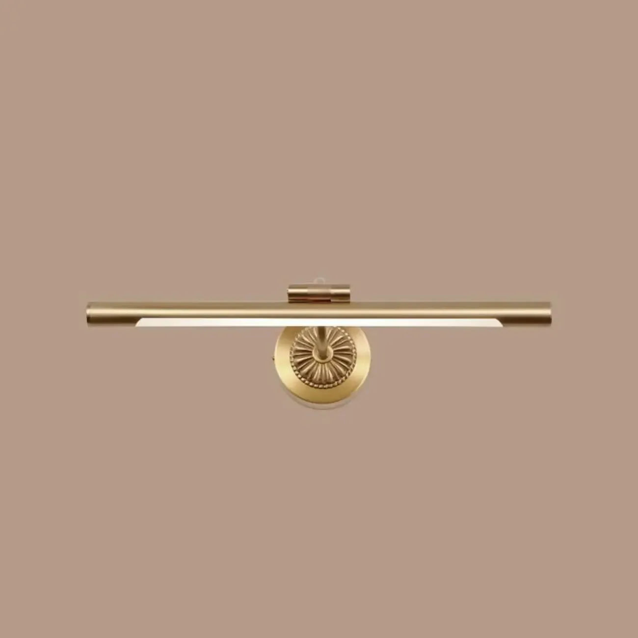 Applique murale élégante et luxueuse en laiton avec éclairage LED pour salle de bain