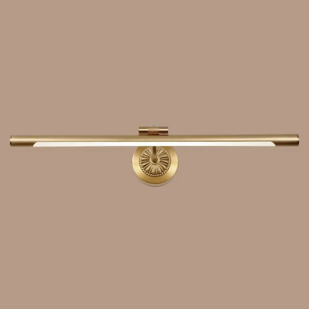 Applique murale élégante et luxueuse en laiton avec éclairage LED pour salle de bain