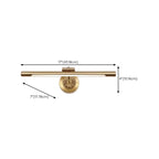 Applique murale élégante et luxueuse en laiton avec éclairage LED pour salle de bain
