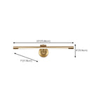 Applique murale élégante et luxueuse en laiton avec éclairage LED pour salle de bain