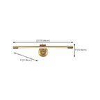Applique murale élégante et luxueuse en laiton avec éclairage LED pour salle de bain