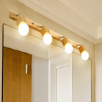 Applique murale moderne en bois à 3 lumières LED linéaires