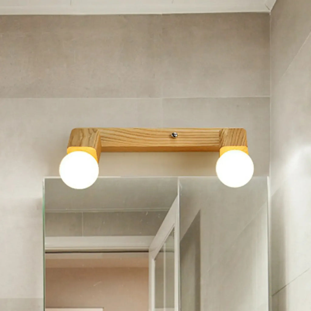 Applique murale moderne en bois à 3 lumières LED linéaires