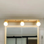 Applique murale moderne en bois à 3 lumières LED linéaires