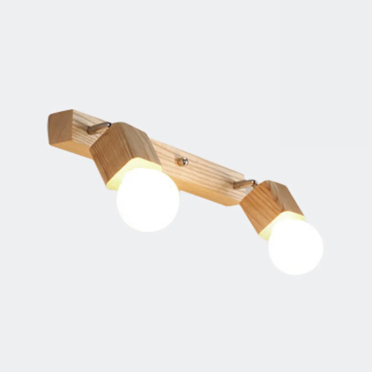 Applique murale moderne en bois à 3 lumières LED linéaires