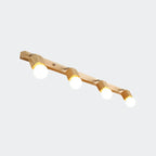 Applique murale moderne en bois à 3 lumières LED linéaires